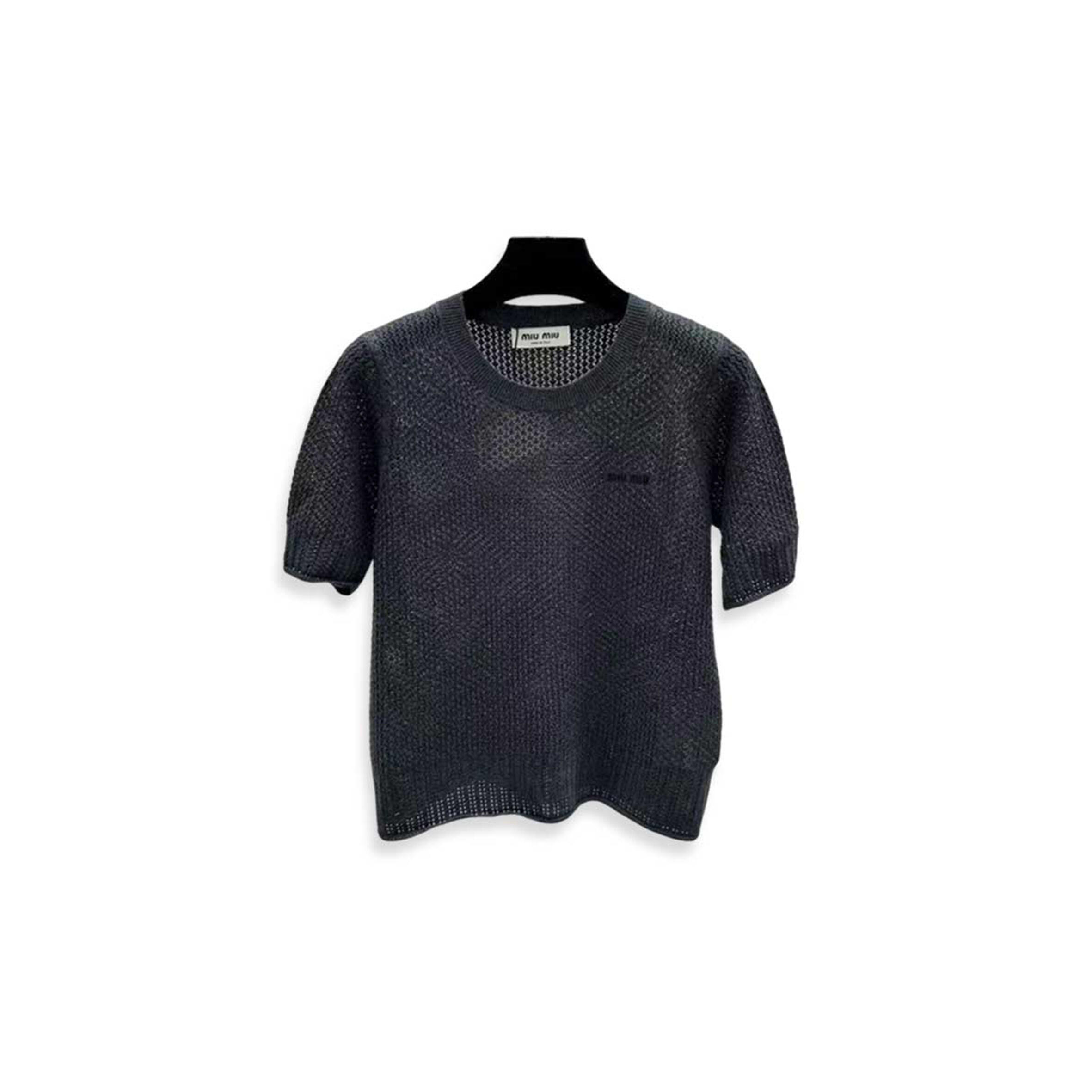 M1v M1v openwork short-sleeved knitwear